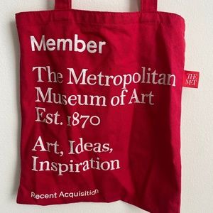 Red canvas tote bag The Metropolitan Museum of Art NYC